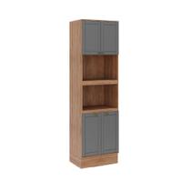 Torre Quente 2 Fornos Milla Nog/Cinza 70cm Carraro