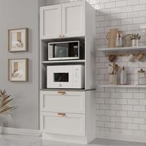 Torre Quente 2 Portas 2 Gavetas 2 Nichos para Forno e Microondas Arizona CabeCasa MadeiraOriginals Torre Quente 2 Portas 2 Gavetas 2 Nichos para Forno e Microondas Arizona CabeCasa MadeiraOriginals