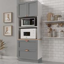 Torre Quente 2 Portas 2 Gavetas 2 Nichos para Forno e Microondas Arizona CabeCasa MadeiraOriginals Torre Quente 2 Portas 2 Gavetas 2 Nichos para Forno e Microondas Arizona CabeCasa MadeiraOriginals