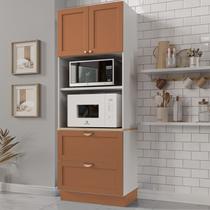 Torre Quente 2 Portas 2 Gavetas 2 Nichos para Forno e Microondas Arizona CabeCasa MadeiraOriginals Torre Quente 2 Portas 2 Gavetas 2 Nichos para Forno e Microondas Arizona CabeCasa MadeiraOriginals