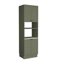 Torre Quente 4 Portas 1 Nicho para Forno Sevilha Verde/Cinza
