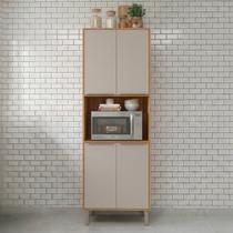 Torre Quente 4 Portas Nicho para Forno ou Microondas 70 cm Brilhante Celeste Bege/Cinamomo/Offwhite Torre Quente 4 Portas Nicho para Forno ou Microondas 70 cm Brilhante Celeste Bege/Cinamomo/Offwhite