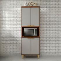 Torre Quente 4 Portas Nicho para Forno ou Microondas 70 cm Elena Bege/Cinamomo/Offwhite Torre Quente 4 Portas Nicho para Forno ou Microondas 70 cm Elena Bege/Cinamomo/Offwhite
