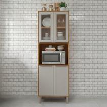 Torre Quente 4 Portas Reflecta Nicho para Forno ou Microondas 70 cm Brilhante Celeste Bege/Cinamomo/Offwhite Torre Quente 4 Portas Reflecta Nicho para Forno ou Microondas 70 cm Brilhante Celeste Bege/Cinamomo/Offwhite
