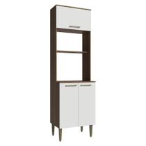Torre Quente 60 cm 3 Portas Rustic/Branco Lille Madesa Torre Quente 60 cm 3 Portas Rustic/Branco Lille Madesa