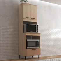 Torre Quente 65 cm Aveiro Oak Terracota - Maysa Móveis Sul