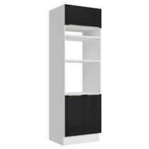 Torre Quente 70 cm 3 Portas Branco/Preto Lux Madesa Torre Quente 70 cm 3 Portas Branco/Preto Lux Madesa