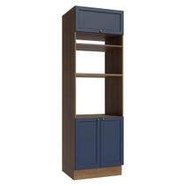 Torre Quente 70 cm 3 Portas Rustic/Azul Vik Madesa