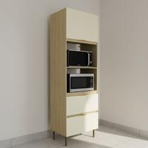 Torre Quente 70cm para Forno e Micro-Ondas com 2 Portas Basculantes e 1 Gaveta TM1240 Nanda Bege/Nature/Arenas Torre Quente 70cm para Forno e Micro-Ondas com 2 Portas Basculantes e 1 Gaveta TM1240 Nanda Bege/Nature/Arenas