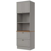 Torre Quente 71,5cm com Rodapé para 2 Fornos com 2 gavetões 2 Portas Sophia Henn