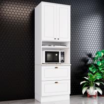 Torre Quente Americana 2 Portas 2 Gavetas 100% Mdf Branco Hp C350 - Henn