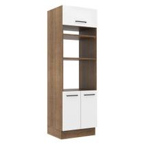 Torre Quente Armário de Cozinha 70 cm 3 Portas Rustic/Branco Agata Madesa