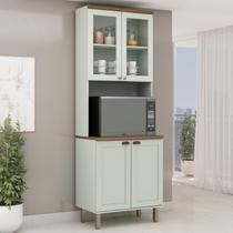 Torre Quente com Cristaleira 2 Portas de Vidro 100% Mdf Iluminata