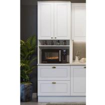 Torre Quente de 1 Forno 2 Portas 2 Gavetas Emily Henn - Branco Fosco/Calcare Torre Quente de 1 Forno 2 Portas 2 Gavetas Emily Henn - Branco Fosco/Calcare