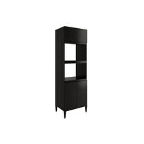 Torre Quente de Cozinha Paneleiro Alpha 2511 c/ 2 Fornos 3 Portas 70cm Preto - Carraro