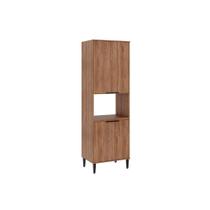 Torre Quente de Cozinha Paneleiro Alpha 2514 c/ 1 Forno e 4 Portas 70cm Freijo/Off White - Carraro