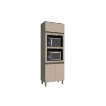 Torre Quente de Cozinha Paneleiro Connect c/2 Fornos e 3 Portas c/1Basculante 71x220cm Duna/Cristal - Henn Torre Quente de Cozinha Paneleiro Connect c/2 Fornos e 3 Portas c/1Basculante 71x220cm Duna/Cristal - Henn