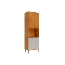 Torre Quente de Cozinha Paneleiro Divina c/ 4 Portas e 1 Nicho p/ Forno 70 cm Cinamomo/Off White - MGM