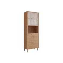 Torre Quente de Cozinha Paneleiro Estela 1 Forno c/2 Gavetas e 3 Portas Basculante Ripadas 70 cm Freijo/Off White - MGM Torre Quente de Cozinha Paneleiro Estela 1 Forno c/2 Gavetas e 3 Portas Basculante Ripadas 70 cm Freijo/Off White - MGM