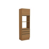 Torre Quente de Cozinha Paneleiro Maxxi G750 c/ 1 Porta 3 Gavetas e 2 Nichos p/ Forno 70cm Canela - Kappesberg