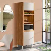 Torre Quente Dupla 3 Portas 100% MDF Nature Off White Michelangelo Linea Brasil