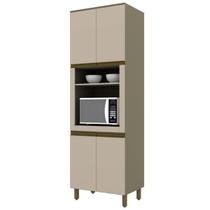 Torre Quente évelin 4 Portas 3 Prateleiras Duna/Cristal - Henn