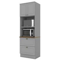 Torre Quente Forno e Microondas Henn C351 Com 2 Portas e 2 Gavetas 221x72x54cm Torre Quente Forno e Microondas Henn C351 Com 2 Portas e 2 Gavetas 221x72x54cm