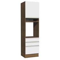 Torre Quente Glamy 1 Porta 3 Gavetas Rustic Branco Madesa