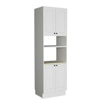 Torre Quente Herval Viana, MDF, 4 Portas, Branco Ártico e Cinza Argila, 70 Cm Torre Quente Herval Viana, MDF, 4 Portas, Branco Ártico e Cinza Argila, 70 Cm