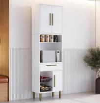 Torre Quente Lorena C/ Fruteira Kaiki Móveis - Branco Torre Quente Lorena C/ Fruteira Kaiki Móveis - Branco