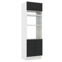 Torre Quente Madesa Agata 70cm 3 Portas Branco e Preto Torre Quente Madesa Agata 70cm 3 Portas Branco e Preto