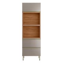 Torre Quente MDF 2 Portas Basculantes 1 Gaveta 70cm Proença Bege/Nogueira/Nude Prime