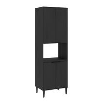 Torre Quente Miami para 1 Forno 4 Portas Carraro Preto Touch Torre Quente Miami para 1 Forno 4 Portas Carraro Preto Touch