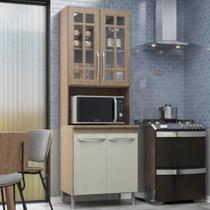 Torre Quente Modulada Com Vidro Para Forno Fidelitá Paris 70 Cm 4 Portas Nogal/Salinas