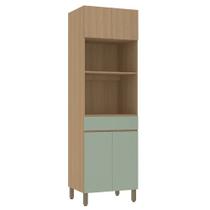 Torre Quente Modulado 70cm 2 Nichos 1 Gaveta 4 Portas Slim Luciane