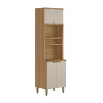 Torre Quente Selene 3 Portas 100% Mdf Jequitibá/Off White Fosco - Linea Brasil Torre Quente Selene 3 Portas 100% Mdf Jequitibá/Off White Fosco - Linea Brasil