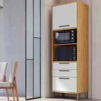 Torre Quente Syrah 2 Portas 2 Gavetas 100% Mdf Amêndoa/Branco - Rio Doce