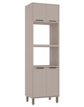 Torre Stylo 70 Cm 4 portas e 2 Nichos Microondas Luciane Moveis Torre Stylo 70 Cm 4 portas e 2 Nichos Microondas Luciane Moveis