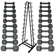 Torre Suporte + Halteres Sextavado de Ferro Fundido - Pares de 1 a 10 Kg Torre Suporte + Halteres Sextavado de Ferro Fundido - Pares de 1 a 10 Kg