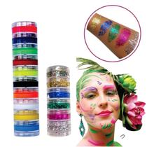 Torre Tinta Cremosa e Gliter Gel Confete Maquiagem Artistica Torre Tinta Cremosa e Gliter Gel Confete Maquiagem Artistica