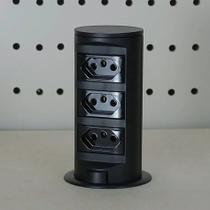 Torre Tomada Automática Moveis Embutir Retrátil C/ 2 Tomadas