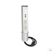 Torre Tomada Mini Totem Manual 2 Tomadas 20A + 2 Usb Branco