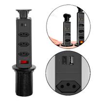 Torre Tomada Multiplug Embutir Retrátil Mesa Usb Tipo-c 8691 Torre Tomada Multiplug Embutir Retrátil Mesa Usb Tipo-c 8691