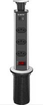 Torre Tomada Multiplug Usb + Usb C Embutir Mesa Bancada