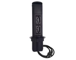 Torre Totem Manual 2 Tomada 10a - Preta Torre Totem Manual 2 Tomada 10a - Preta