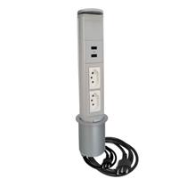 Torre Totem Manual 2 Tomada 20a 2 Usb Cinza