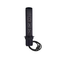 Torre Totem Manual 2 Tomada 20a 2 Usb Preta