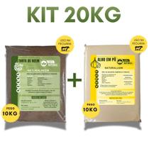 Torta de Neem + Alho em pó - Pecuária Orgânica - Kit 20 kg Torta de Neem + Alho em pó - Pecuária Orgânica - Kit 20 kg