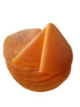 Tortilha de trigo colorida ( laranja ) 15 cm