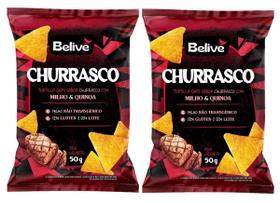 Tortilla Chips Belive Snack Churrasco 50g KIT C/2 Unidades